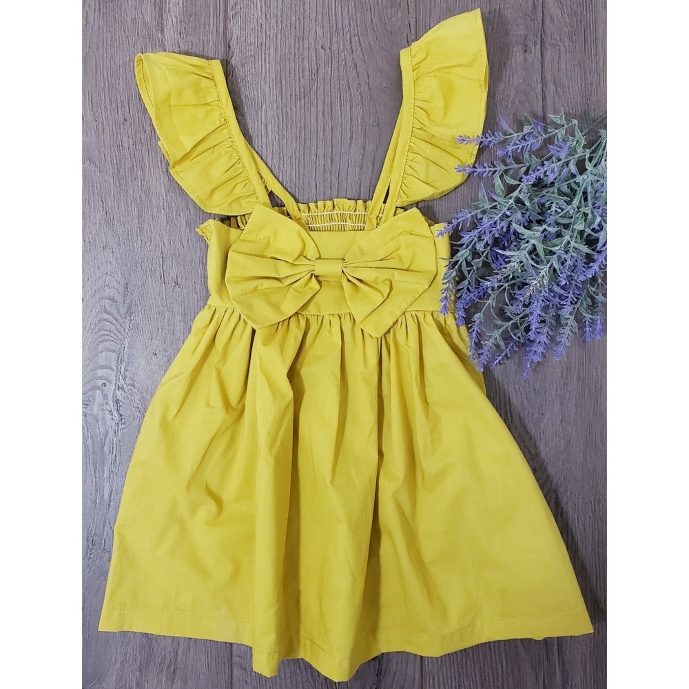 Baby Toddler Girls Mustard Ruffle Sundress
